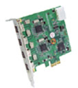 4 Connector Dual OHCI 1394 B PCIe Host Adapter - PN FA-PCIe-BB / IOI PN FWB-PCIE1xE220