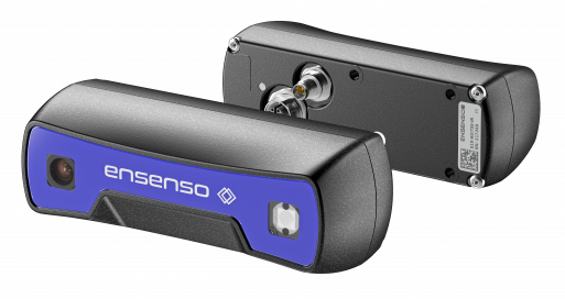 Ensenso S Series 3D camera front and back view