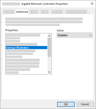 Fig. 64: Disable interrupt throttling rate