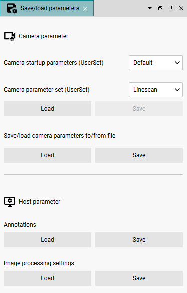 Fig. 228: Load/save camera parameters