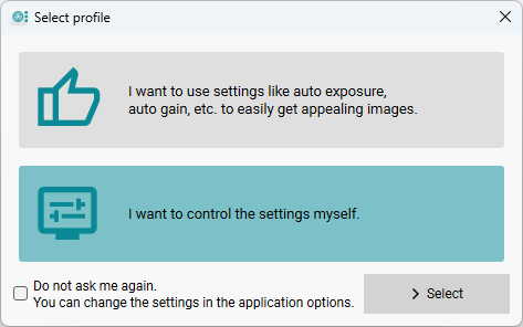 Fig. 222: Selecting a profile