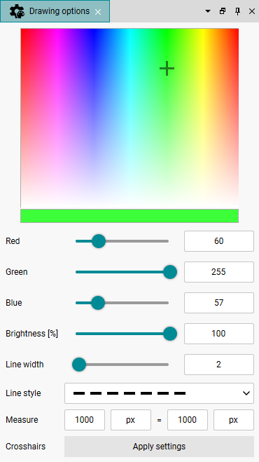 Fig. 241: Dialog for the drawing options