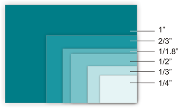 Fig. 1: Common sensor sizes (in inch)