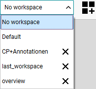 Fig. 249: Create and select workspaces