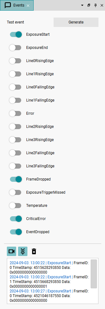 Fig. 236: Dialog for events