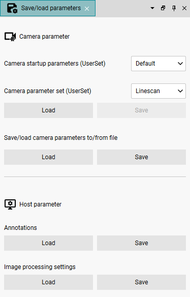 Fig. 249: Load/save camera parameters Fig. 249: Load/save camera parameters