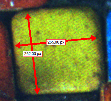 Fig. 265: Measuring in the image Fig. 265: Measuring in the image