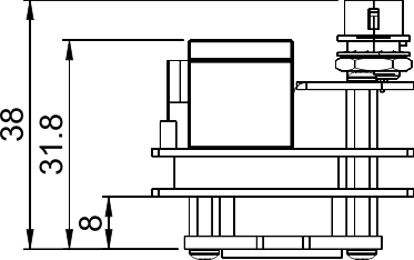Fig. 685: GigE uEye SE OEM version 2 - Top view (CMOS)