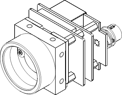 Fig. 673: GigE uEye SE OEM version with CMOS - 3D view