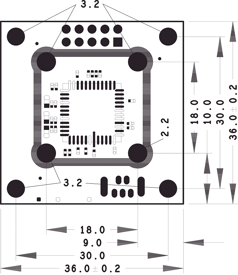 Fig. 460: USB uEye LE PCB version - top view