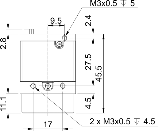 Fig. 521: USB uEye SE (CCD) - top view