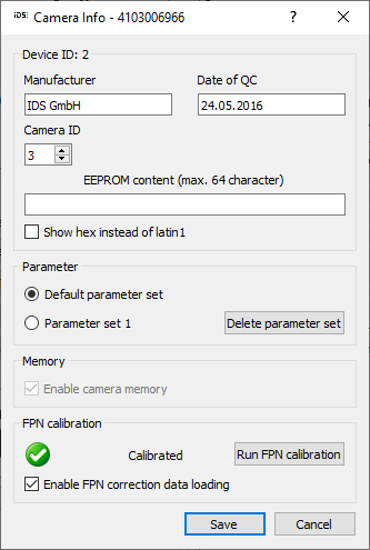 Fig. 91: IDS Camera Manager – Camera information