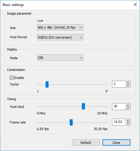 Fig. 143: Basic settings