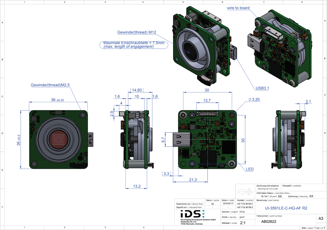 Fig. 336: uEye LE USB 3.1 Gen 1 AF