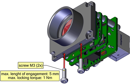 Fig. 650: Mounting via front (1)