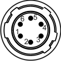 Fig. 579: GigE uEye CP - Hirose connector male, camera rear view
