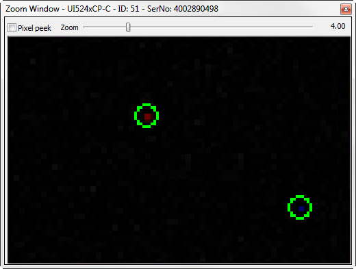 Fig. 21: Hot pixels detected in a color camera