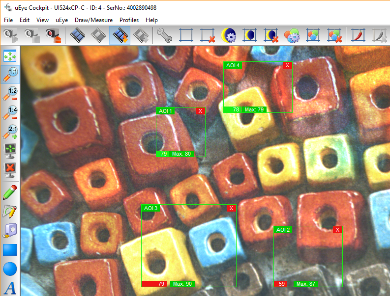 Fig. 109: Measuring the image sharpness