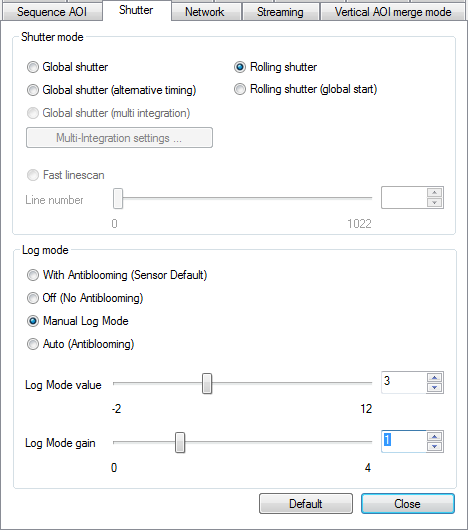 Fig. 51: Setting the Log mode