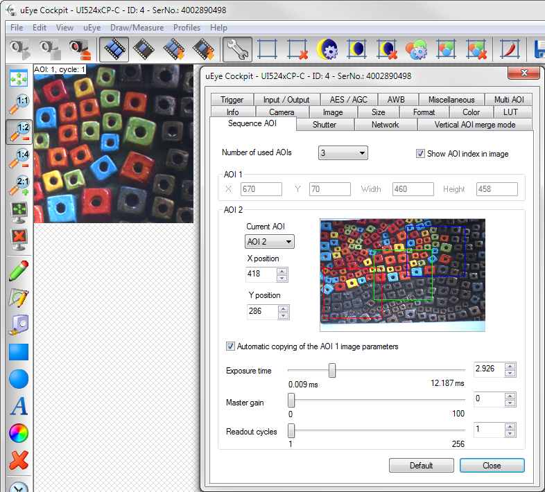 Fig. 136: uEye Properties - Sequence AOI