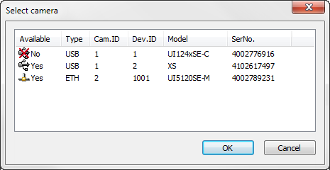 Fig. 108: Select camera (cameras in use)