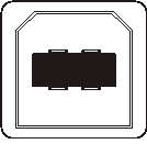 Fig. 70: USB standard-B socket (four pins)