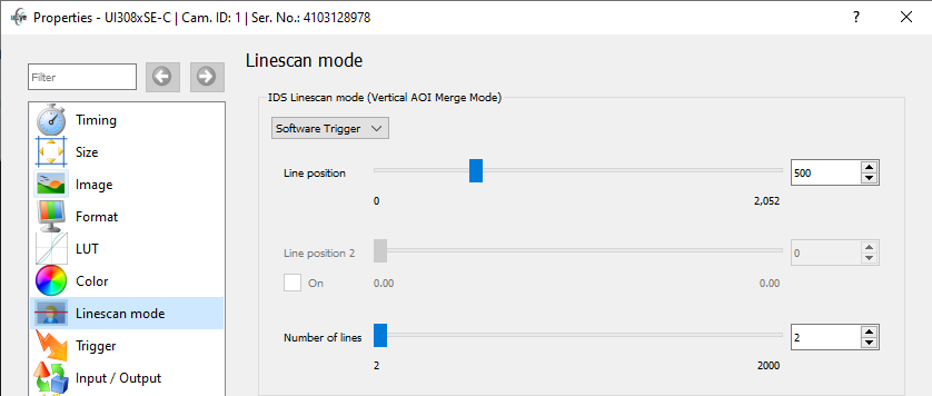 Fig. 164: uEye Demo - Line scan mode