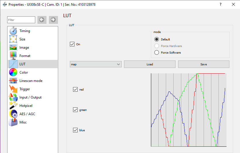 Fig. 161: uEye Demo - LUT