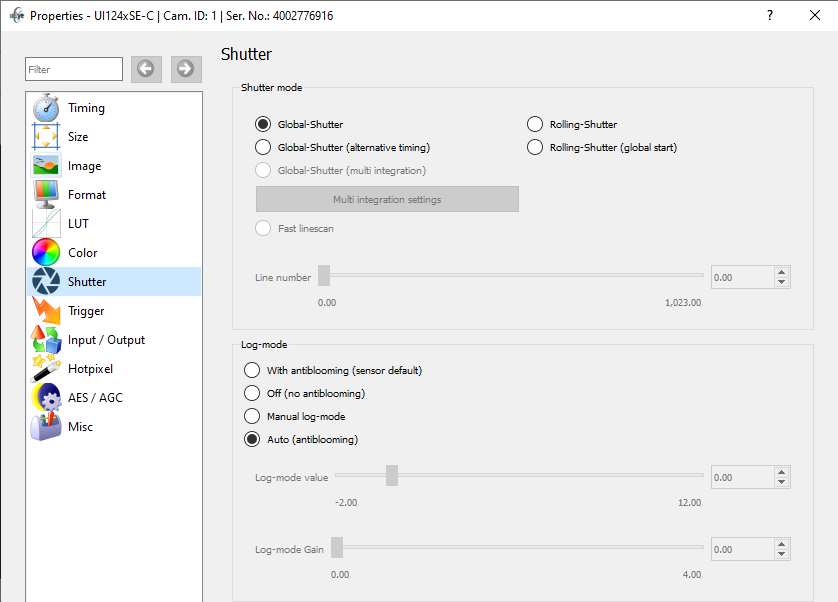 Fig. 163: uEye Demo - Shutter