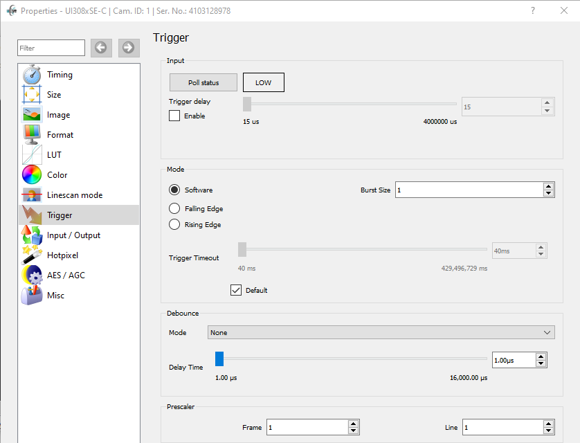 Fig. 165: uEye Demo - Trigger