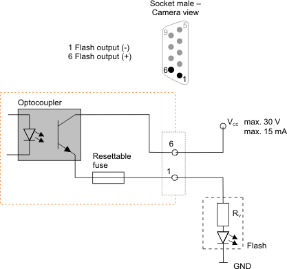 Fig. 550: Wiring of the digital output as an open emitter output (rev. 1.2)