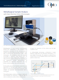 Application note Metallurgical Sample Analysis