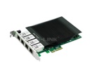 Quad PoE GigE PCIe x4 NIC card LR-PCIE-4PTPOE-1G