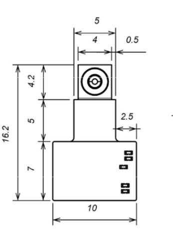 Prophesee Metavision GenX320 4X5 compact optical module drawing