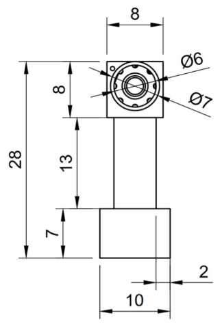 Prophesee Metavision GenX320 CM2 compact optical module drawing