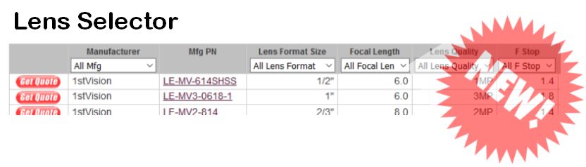 1st vision lens selector