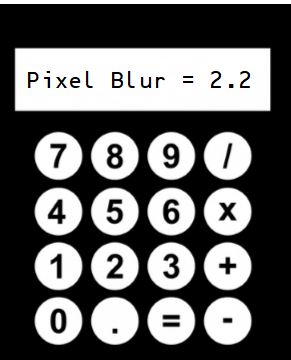 pixel blur calc