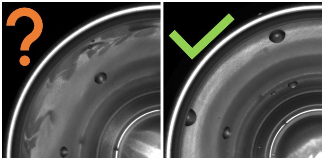 illustrates how inspection using Astrocyte classification algorithm performs better than traditional machine vision imaging